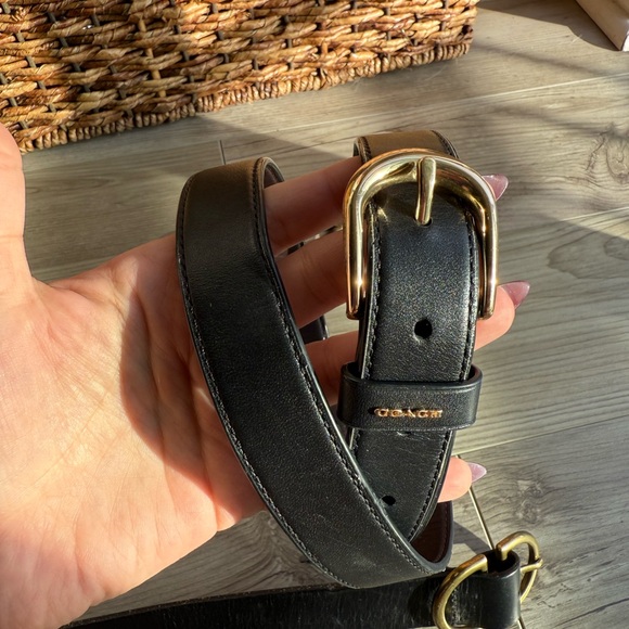 Coach Accessories - Coach Black Belt with Gold Buckle